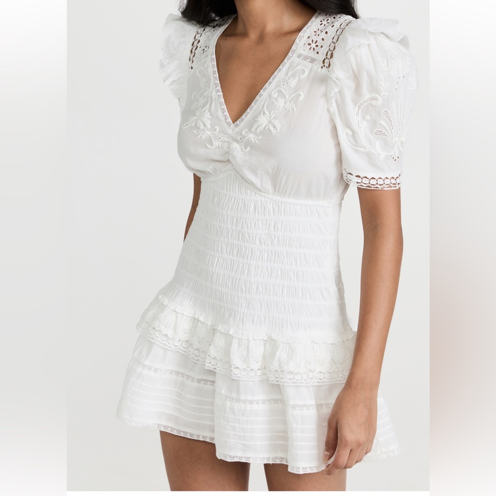 LOVESHACKFANCY
Rena Embroidered Ruffle Mini Dress - Picture 2 of 5